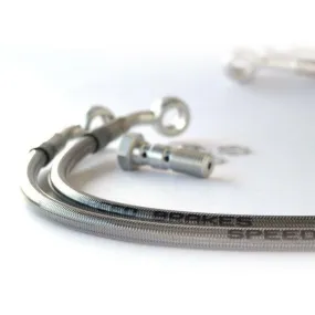 Durite de frein arrière d'aviation SPEEDBRAKES carbone/raccord rouge Kawasaki NINJA ZX-6 R