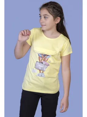 Yellow - Girls` T-Shirt